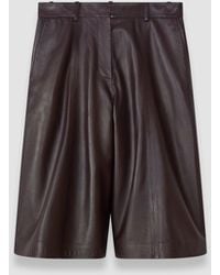 JOSEPH - Asia Soft Nappa Leather Long Shorts - Lyst