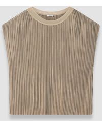 JOSEPH - Cedre Pleated Satin Top - Lyst