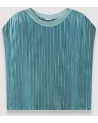 JOSEPH - Cedre Pleated Satin Top - Lyst