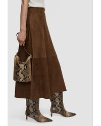 JOSEPH - Mini Bucket Snake Leather Bag - Lyst