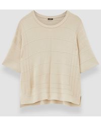 JOSEPH - Viscose Grid Knit T-Shirt - Lyst