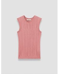 JOSEPH - Calife Silk Cotton Rib Vest - Lyst