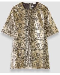 JOSEPH - Hassop Bullion Sheer Snake Blouse - Lyst