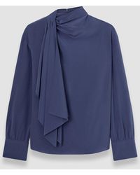 JOSEPH - Chemisier Juliana en crêpe de chine à détail noué - Lyst