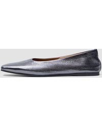 JOSEPH - Metallic Leather Ballerinas - Lyst