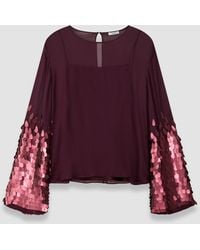 JOSEPH - Ariane Chiffon Sequin Blouse - Lyst