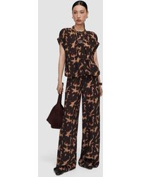 JOSEPH - Phoebe Tortoiseshell Crepe Blouse - Lyst