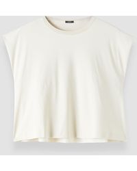 JOSEPH - T-Shirt En Popeline De Coton Et Jersey - Lyst