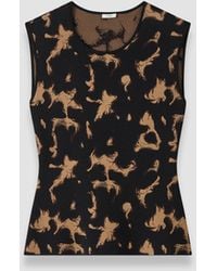 JOSEPH - Acis Tortoiseshell Knit Tank Top - Lyst