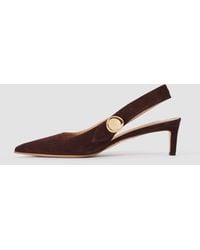 JOSEPH - Cleo Suede Slingback Shoes - Lyst
