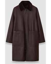 JOSEPH - Caspian Soft Shearling Reversible Coat - Lyst