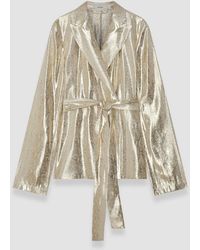 JOSEPH - Asher Silk Snake Lamé Jacket - Lyst