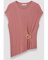 JOSEPH - Kenit Knit Plissé Top - Lyst