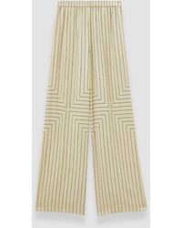 JOSEPH - Pantalon Hulin En Soie À Imprimé Géométrique - Lyst