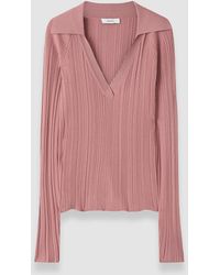 JOSEPH - Chelia Plissé Knit Top - Lyst