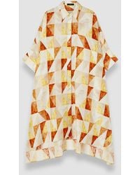 JOSEPH - Dania Marble Print Silk Dress - Lyst