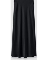 JOSEPH - Jupe Isaak Long En Satin De Soie - Lyst