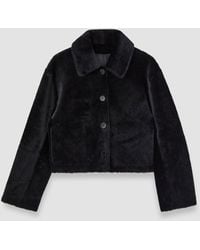 JOSEPH - Alloway Reversible Soft Shearling Jacket - Lyst