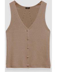 JOSEPH - Linen Cotton Knitted Vest - Lyst