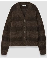 JOSEPH - Stra Brushed Alpaca Striped Cardigan - Lyst