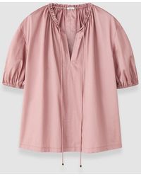 JOSEPH - Nador Cotton Sateen Blouse - Lyst