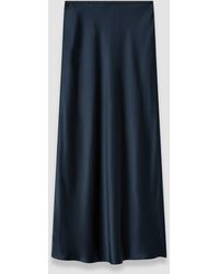 JOSEPH - Jupe Isaak Long En Satin De Soie - Lyst