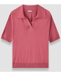 JOSEPH - Niata Superfine Silk Polo Top - Lyst