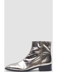 JOSEPH - Metallic Leather Ankle Boots - Lyst