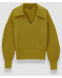 JOSEPH - Light Cardigan Stitch Open Neck Jumper - Lyst