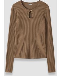 JOSEPH - Luz Merino Wool Rib Top - Lyst