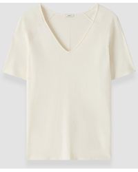 JOSEPH - Elly Silk Stretch V Neck Top - Lyst