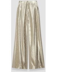 JOSEPH - Selene Silk Snake Lamé Trousers - Lyst