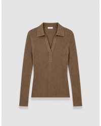 JOSEPH - Merino Wool Rib Polo - Lyst