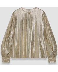JOSEPH - Valerie Silk Snake Lamé Blouse - Lyst