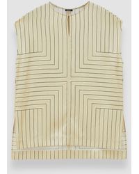 JOSEPH - Louison Geometric Print Silk Top - Lyst