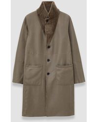 JOSEPH - Britanny Reversible Soft Shearling Coat - Lyst