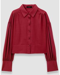 JOSEPH - Anais Sheer Fine Wool Blouse - Lyst