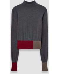 JOSEPH - Overlay Cashair Mock Neck Jumper - Lyst