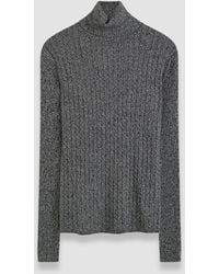 JOSEPH - Ribbed Cable Knit High Neck Jumper - Lyst