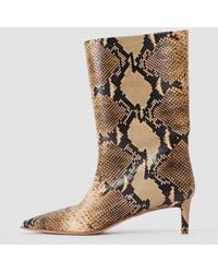 JOSEPH - Tiana Snake Leather Short Boots - Lyst