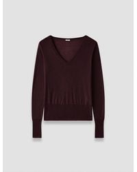 JOSEPH - Cetus Cashair V Neck Jumper - Lyst