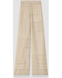 JOSEPH - Dijon Printed Silk Trousers - Lyst