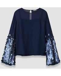 JOSEPH - Ariane Chiffon Sequin Blouse - Lyst