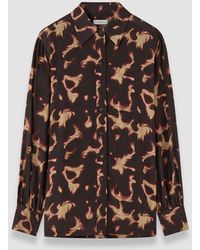 JOSEPH - Rieu Tortoiseshell Crepe Blouse - Lyst