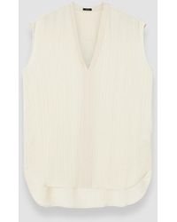 JOSEPH - Lucien Pleat Jacquard Blouse - Lyst