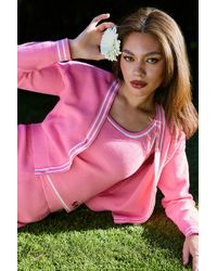 Juicy Couture - Embroidered Tipped Sweater Cardigan - Lyst