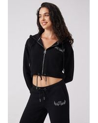 Juicy Couture - Angel Couture Cropped Fleece Hoodie - Lyst