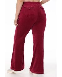 Juicy Couture - Plus-Size Heritage Cotton Velour Track Pants - Lyst