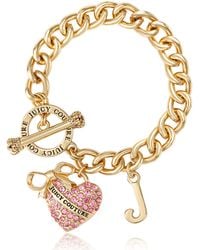 Juicy Couture - Pavé Heart Toggle Bracelet - Lyst