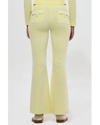 Juicy Couture - Crown Heritage Cotton Velour Track Pants - Lyst